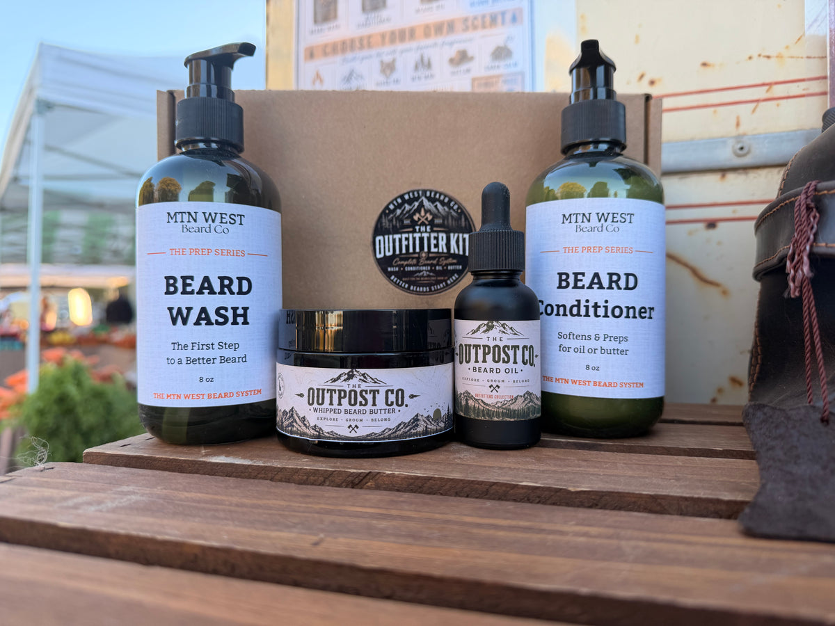 Ultimate Outfitters Kit | Chestnut Leather Dopp Bag + Complete Beard Care System